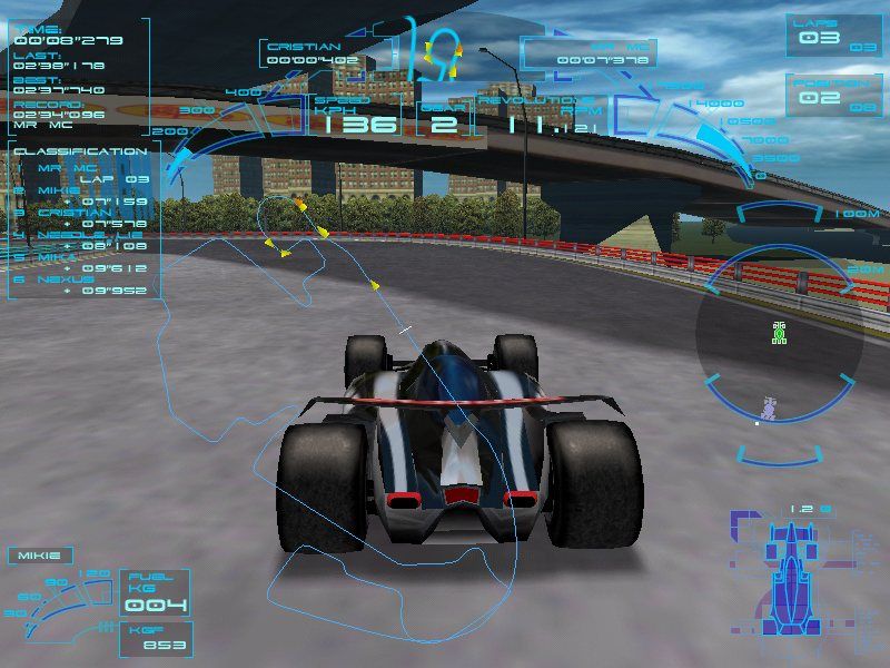 Speed Challenge: Jacques Villeneuve's Racing Vision (Windows) screenshot: Map