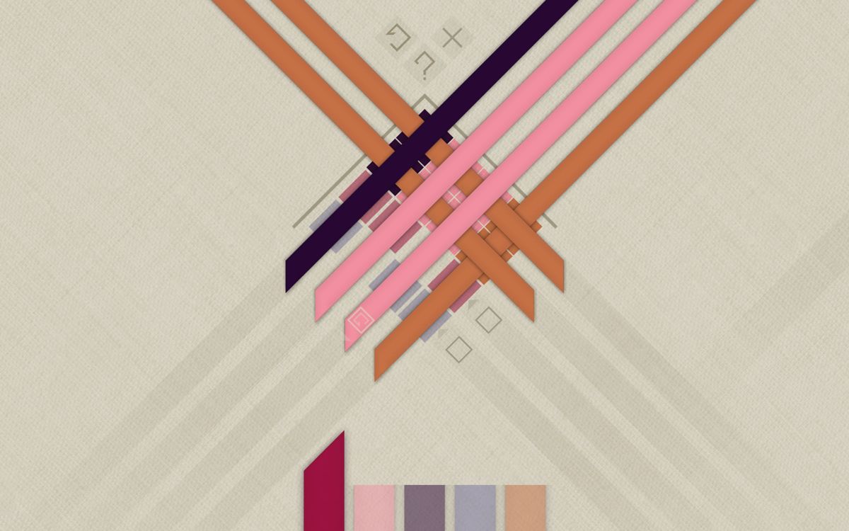 Strata (Windows) screenshot: A 4x4 puzzle with five colours