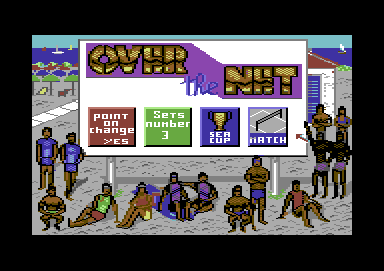 Over the Net! (Commodore 64) screenshot: Main menu