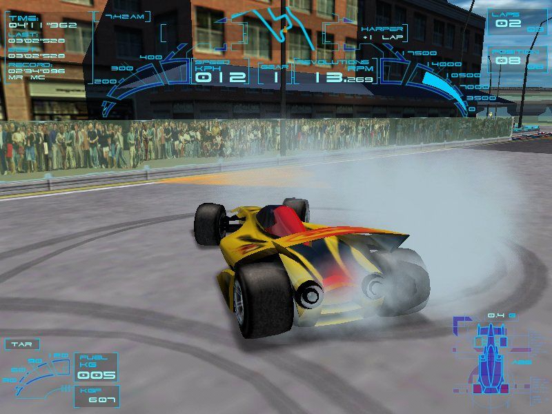 Speed Challenge: Jacques Villeneuve's Racing Vision (Windows) screenshot: Spinning