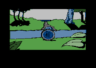 The Institute (Atari 8-bit) screenshot: Grassy knoll