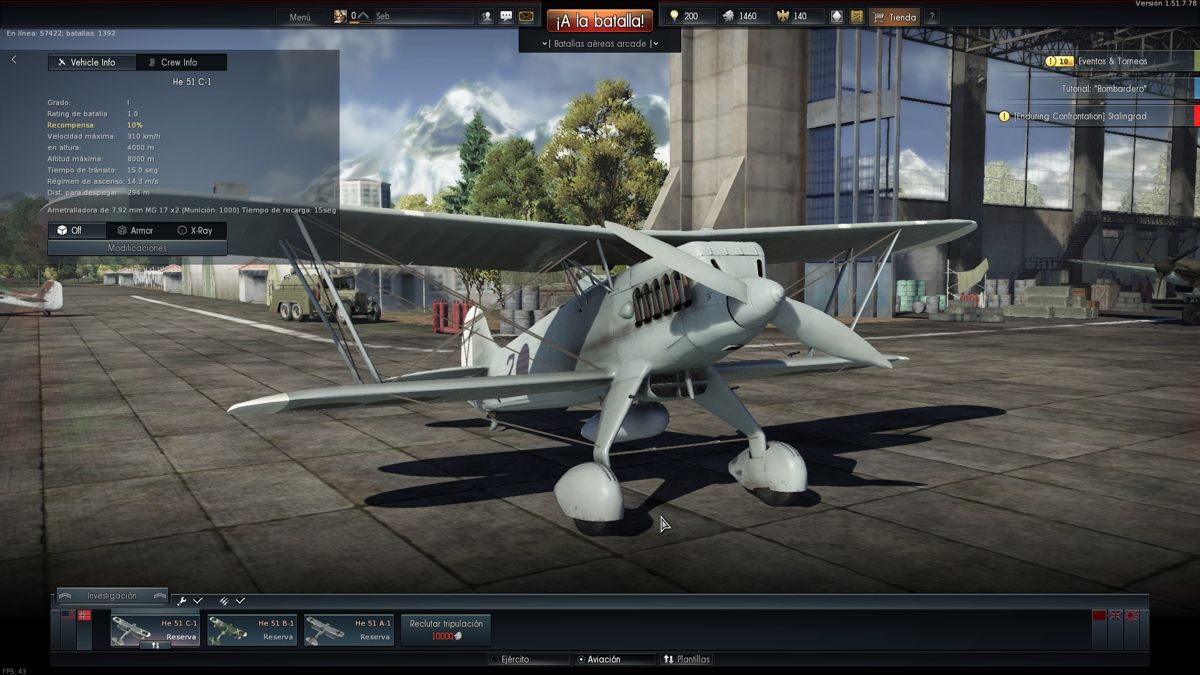 War Thunder (Windows) screenshot: German Start Plane