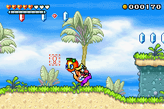 Wario Land 4 (Game Boy Advance) screenshot: About to throw an enemy