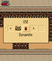 Tomb Raider: The Osiris Codex (J2ME) screenshot: The game's inventory screen