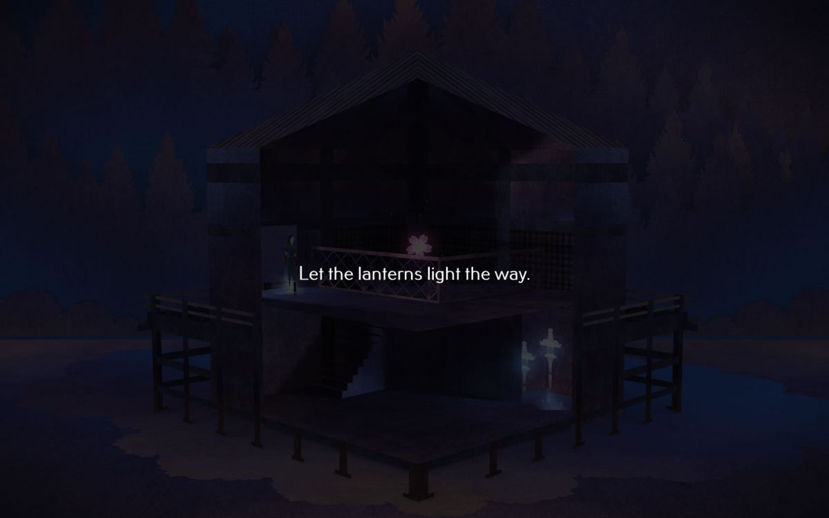 Tengami (Windows) screenshot: The game's hint function