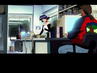 Kisetsu wo Dakishimete (PlayStation) screenshot: Tomoko at work