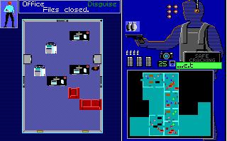 Sid Meier's Covert Action (DOS) screenshot: Covert agents aren't ashamed to go riffling through all the files and plant bugs inside furniture