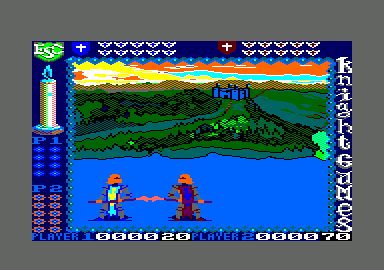 Knight Games (Amstrad CPC) screenshot: They look locked together