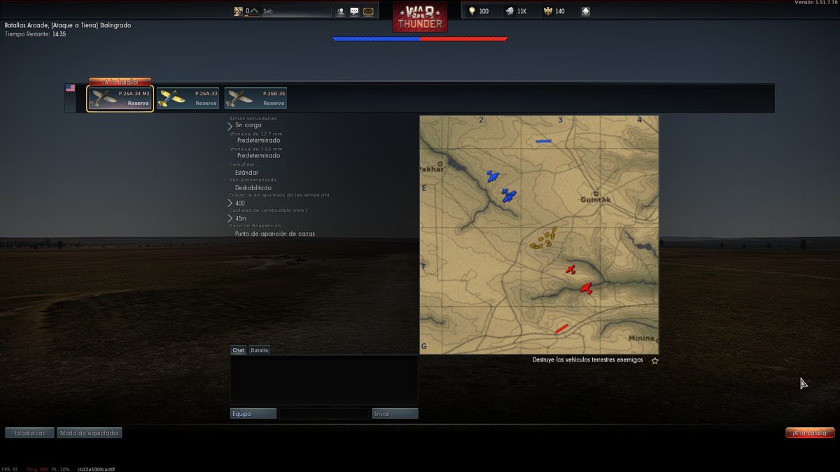 War Thunder (Windows) screenshot: Arcade Battle Description