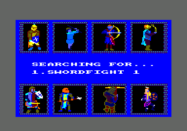Knight Games (Amstrad CPC) screenshot: Level loading screen
