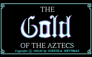 The Gold of the Aztecs (DOS) screenshot: Title screen (CGA)