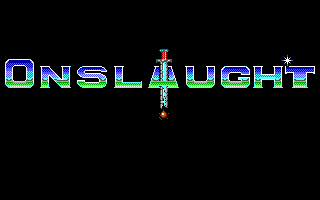 Onslaught (DOS) screenshot: Logo (EGA)