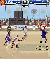 AND 1 Streetball (J2ME) screenshot: Hanging in there.