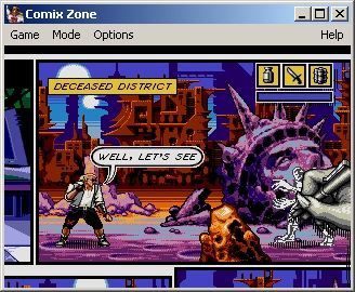 Comix Zone (Windows) screenshot: An enemy being drawn.