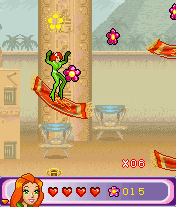 Totally Spies!: The Mobile Game (J2ME) screenshot: Use carpets as bumpers. (large screen)