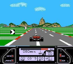Al Unser Jr. Turbo Racing (NES) screenshot: Instrument panel of the car in Japanese version