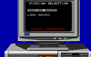 Snow Strike (DOS) screenshot: Choose your mission type