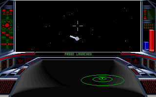 Lightspeed (DOS) screenshot: Launching a probe (VGA)