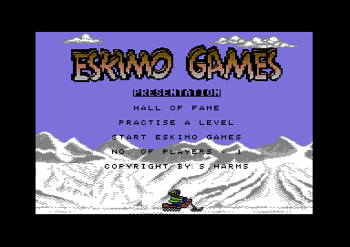 Eskimo Games (Commodore 64) screenshot: Main menu