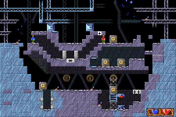 Quadrax (DOS) screenshot: Level 40