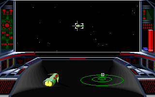 Lightspeed (DOS) screenshot: Targeting the prey (VGA)