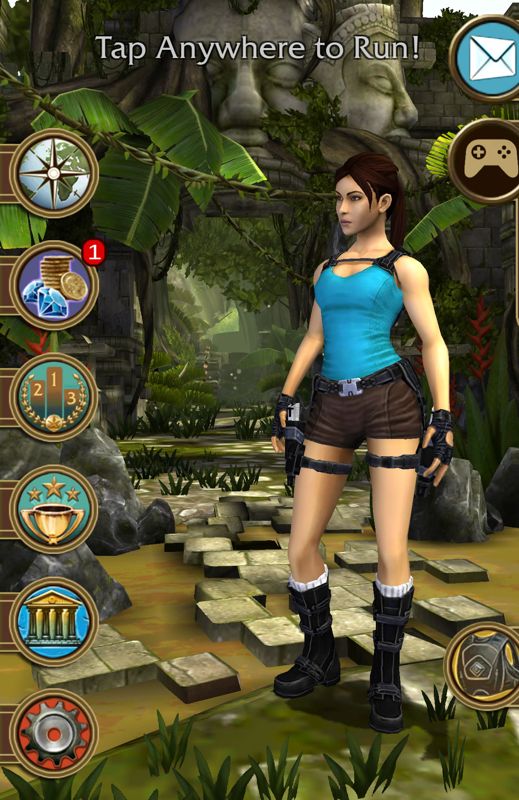 Lara Croft: Relic Run (Android) screenshot: Main menu