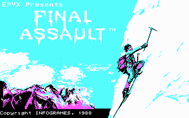 Final Assault (DOS) screenshot: title screen