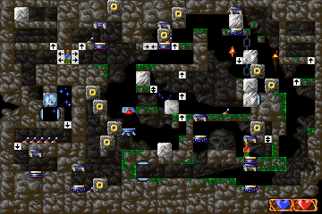 Quadrax (DOS) screenshot: Level 90