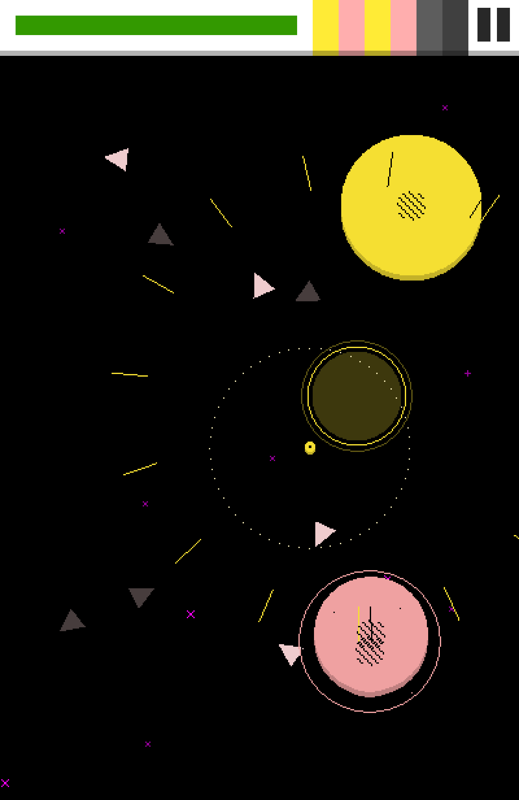 Eliss Infinity (Android) screenshot: Get ride of the small fragments with swipes.