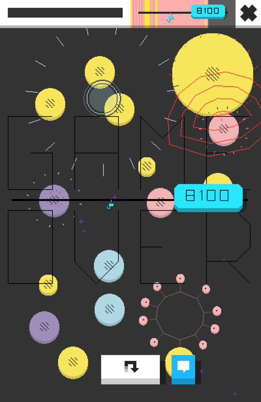 Eliss Infinity (Android) screenshot: End of a session in the new Infinity game mode