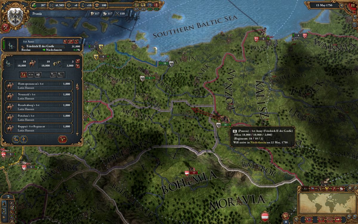 Europa Universalis IV (Windows) screenshot: Army