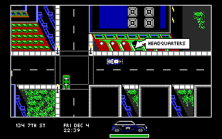 Dick Tracy: The Crime-Solving Adventure (DOS) screenshot: Starting to drive