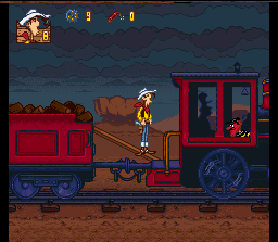 Lucky Luke (SNES) screenshot: Arresting Jack Dalton...