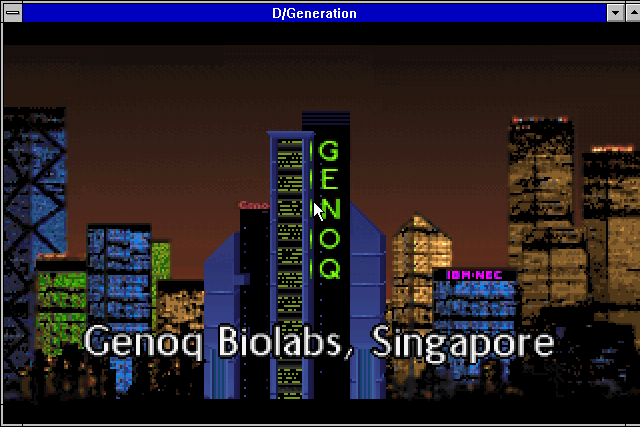D/Generation (Windows 3.x) screenshot: Setting the scene (SVGA)