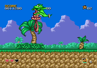 The Flintstones (Genesis) screenshot: Boss battle. Not so hard