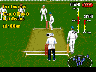 Allan Border's Cricket (Genesis) screenshot: At bat