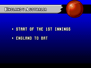 Allan Border's Cricket (Genesis) screenshot: Before the game starts