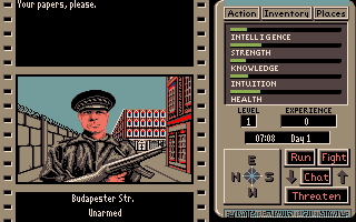 The Third Courier (Amiga) screenshot: Uh-oh....