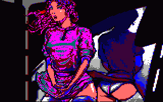 Teenage Queen (Amstrad CPC) screenshot: The more you win, the more of the images you'll see...