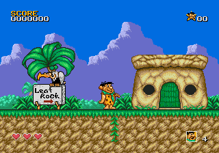 The Flintstones (Genesis) screenshot: Starting the game