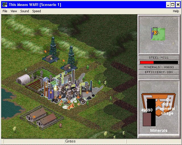 This Means War! (Windows 3.x) screenshot: Heavy damages