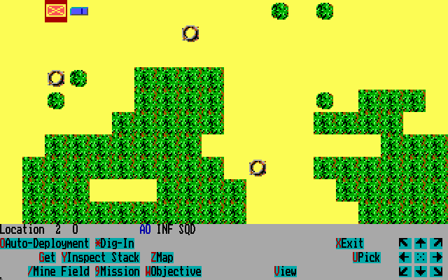 Typhoon of Steel (DOS) screenshot: Gameplay options (EGA)