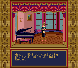 Clue (Genesis) screenshot: Play me some Brahms, lady!