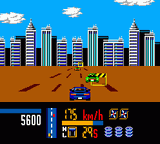 Chase H.Q. (Game Gear) screenshot: Dirt Road