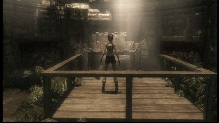 Lara Croft: Tomb Raider - Legend (Xbox 360) screenshot: Lara Croft as we know her... in a flashback mission to fill in the story.