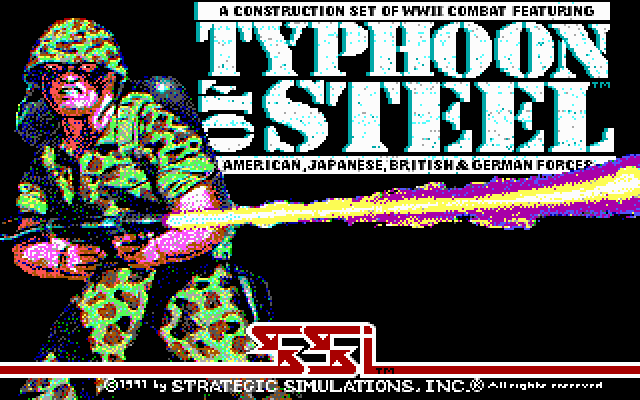 Typhoon of Steel (DOS) screenshot: Title screen (EGA)