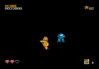 The Flintstones (Genesis) screenshot: Hit the jelly fish on the head to have light