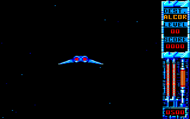 Eagle's Rider (Amstrad CPC) screenshot: Start of flight...