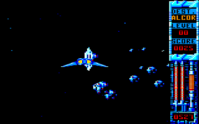 Eagle's Rider (Amstrad CPC) screenshot: In front of Energy Cell...