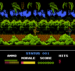 Platoon (NES) screenshot: watch out for the trip wire